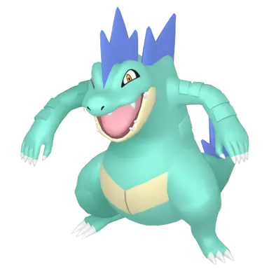 #0160 Feraligatr Shiny 6IV Hidden Ability In-game Trade Pkm Go